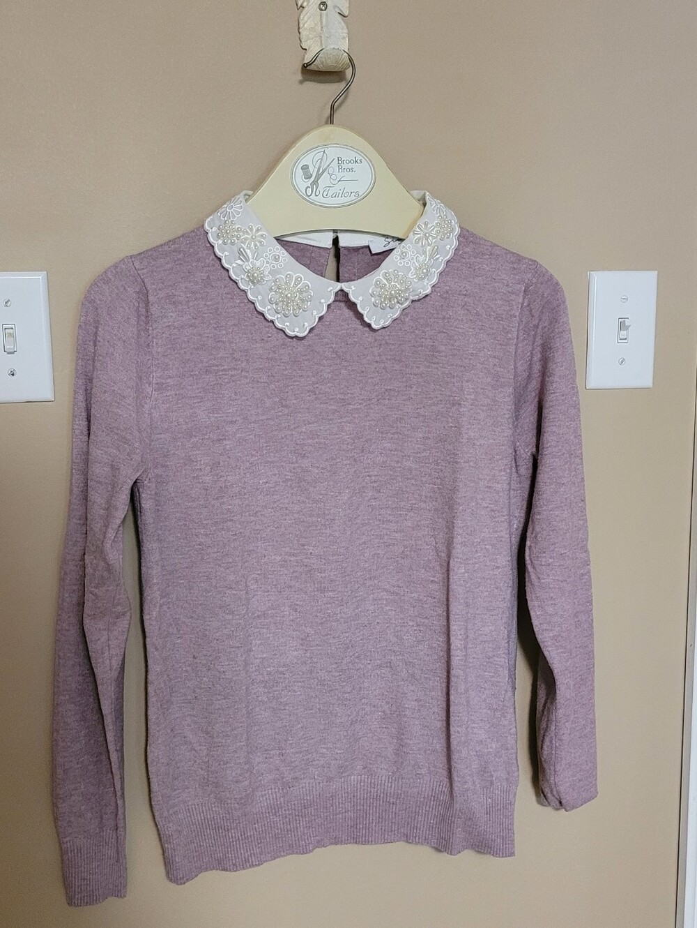 💚10 for $10💚 Bundle and Save. Lavender with Embellished White Peter Pan Collar